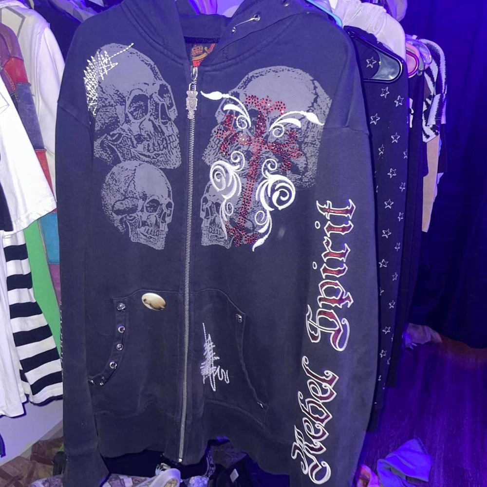 Insanely Rare 00's Rebel Spirit Mallgoth hoodie
